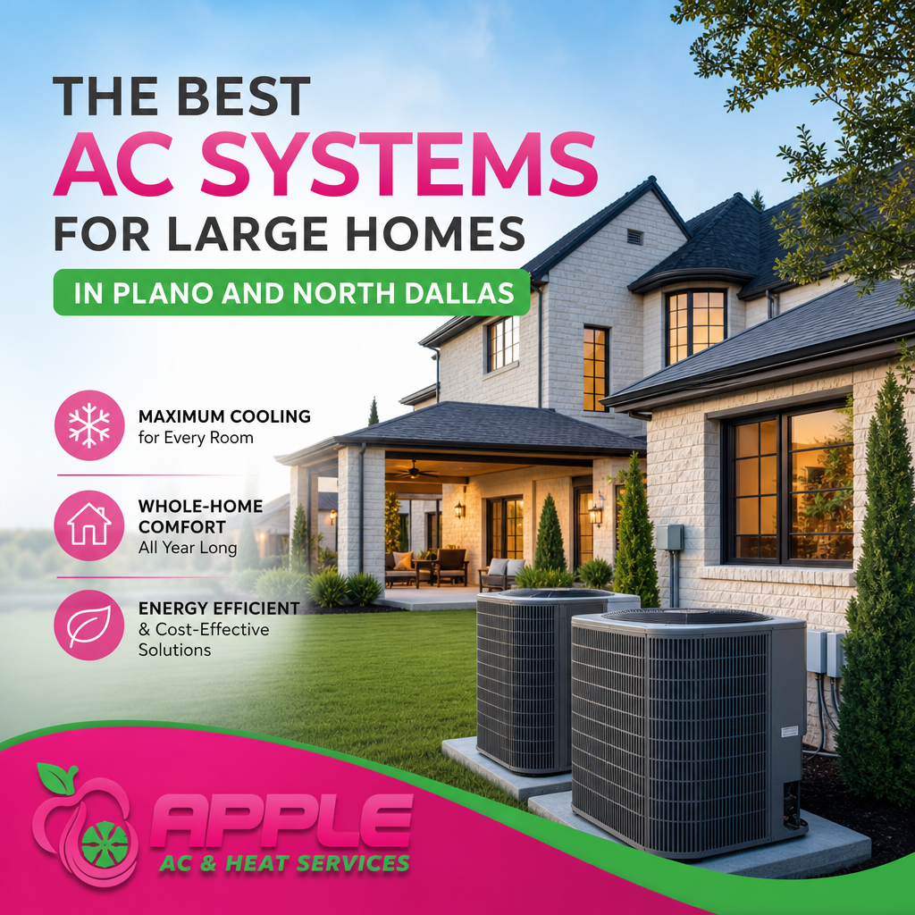 Best AC Systems for Large Homes in Plano and North Dallas